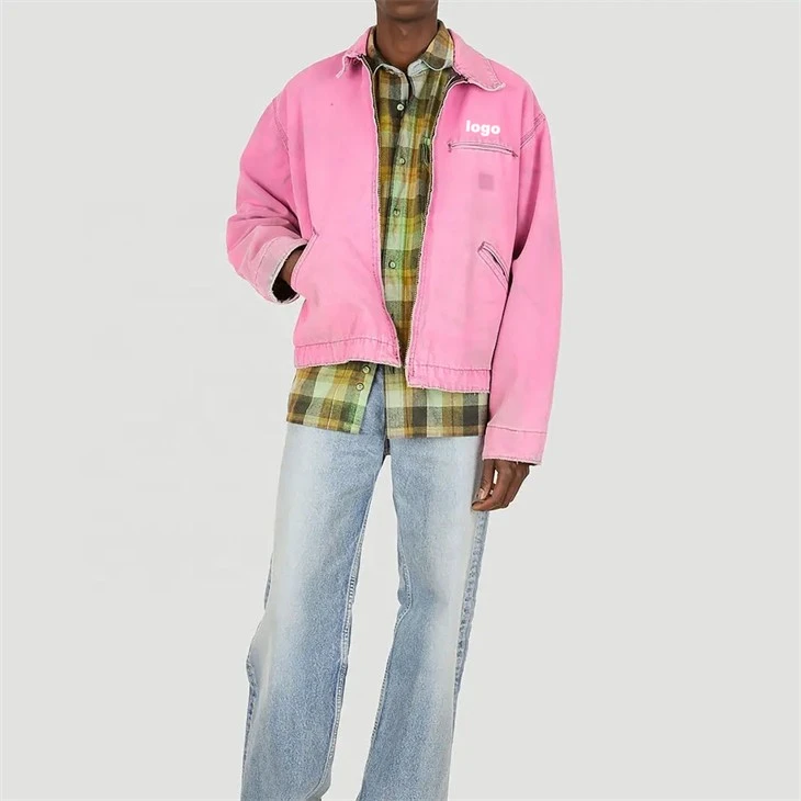 Outdoor Denim Jacket In Pink