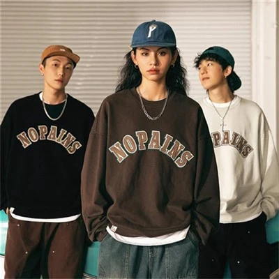 Double Suede Applique Embroidered Sweatshirt