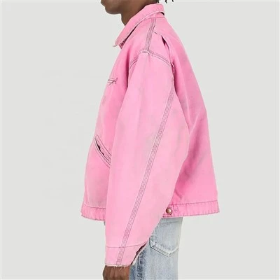 Outdoor Denim Jacket In Pink