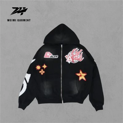 Oversize French Embroidery Patch 500gsm Hoodie