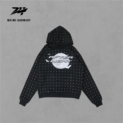 Fashion&heavy Full Drill Rainstone Of Dtg&Y2K Hoodie