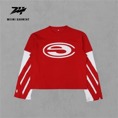 Varsity Double Layer Long Sleeve T-shirts