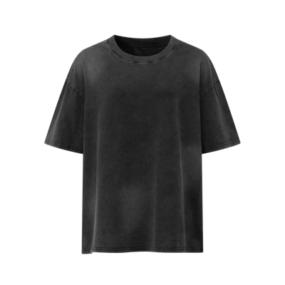 Wholesale OEM Oversized Acid Wash Heavyweight Cotton T Shirt Kornit DTG Print