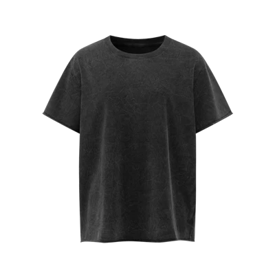 Wholesale OEM Vintage Acid Wash Heavyweight Cotton T Shirt Kornit DTG Print